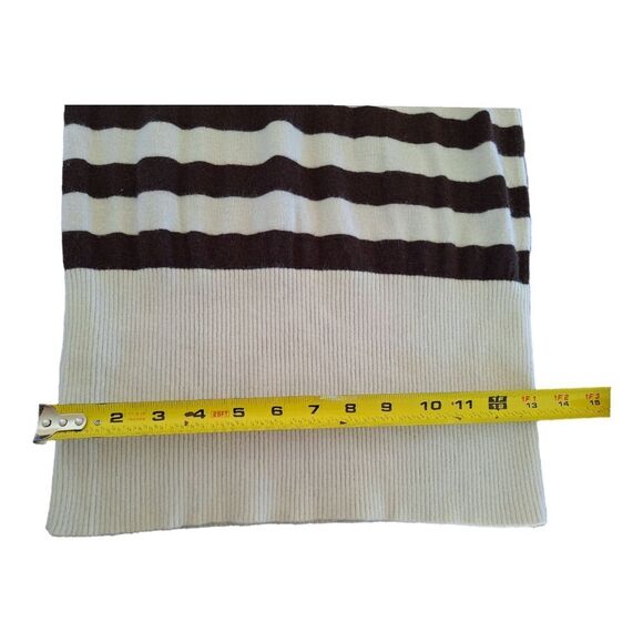 Kenneth Cole Silk Angora Rabbit Hair Striped Sweater Dress Tunic Pullover Size M - Picture 8 of 12